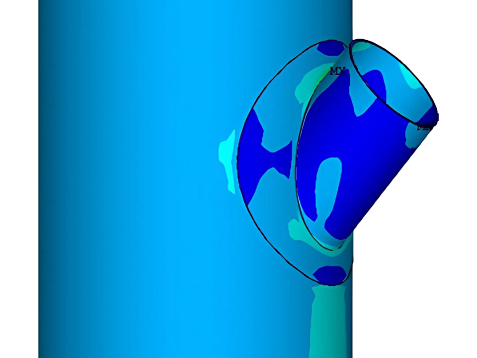 FEA analysis of nozzle to shell junction