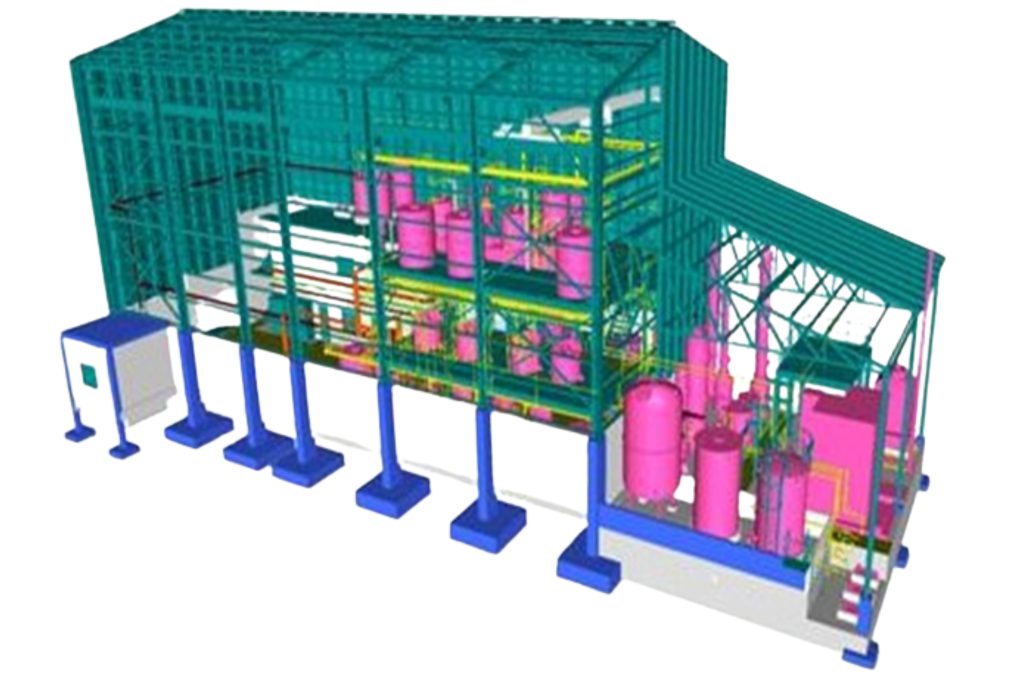 Metal refining plant