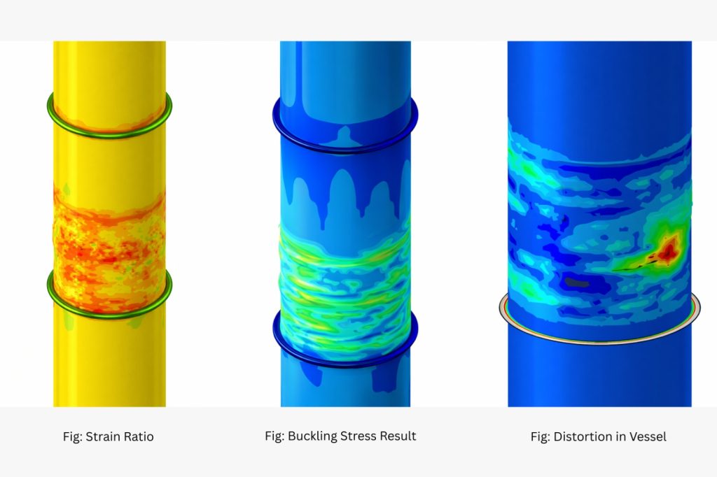 a Vertical Pressure Vessel Illustrating Weld Misalignment